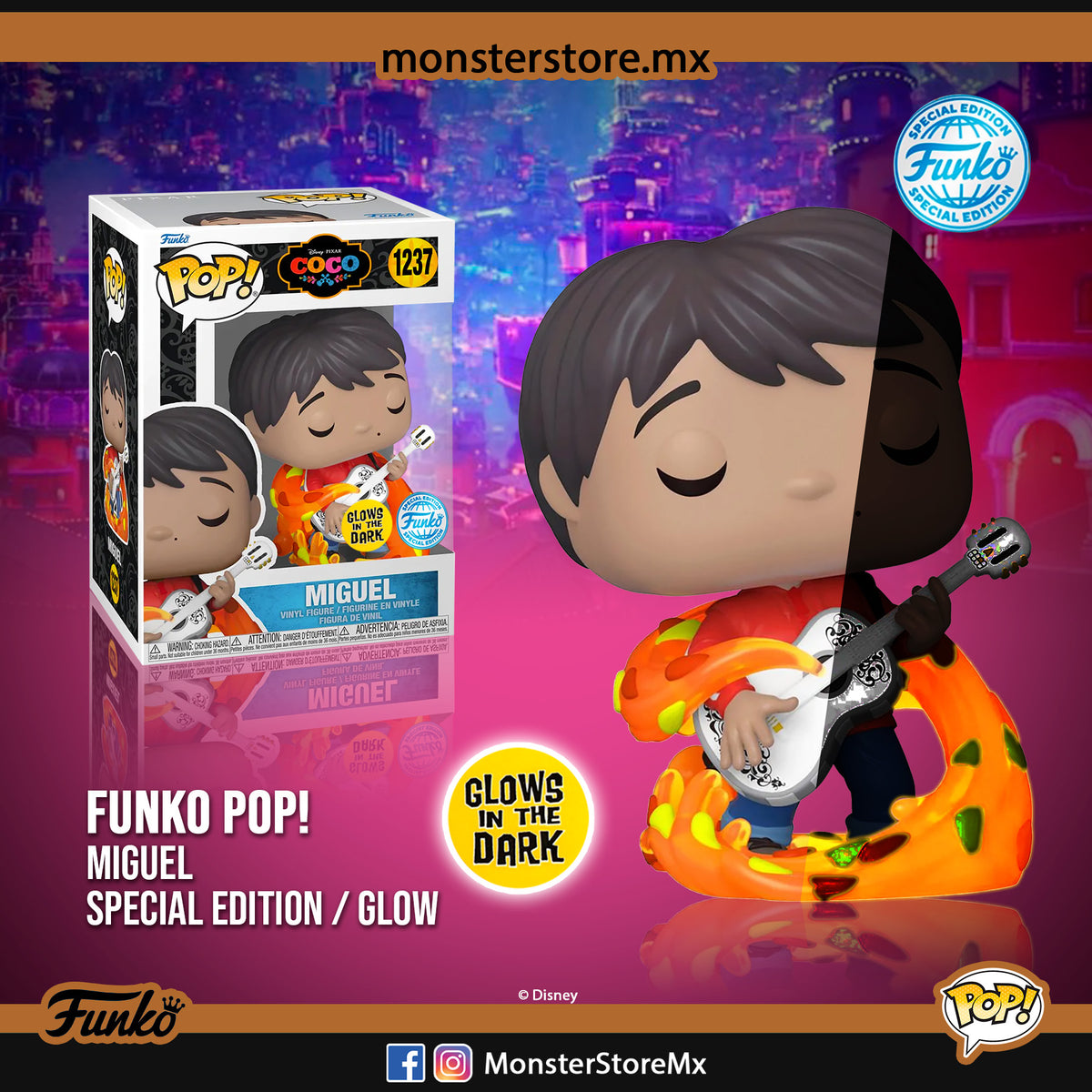 Miguel #1237 Glow In The Dark BoxLunch Exclusive Funko Pop! Disney Pix — Pop  Hunt Thrills