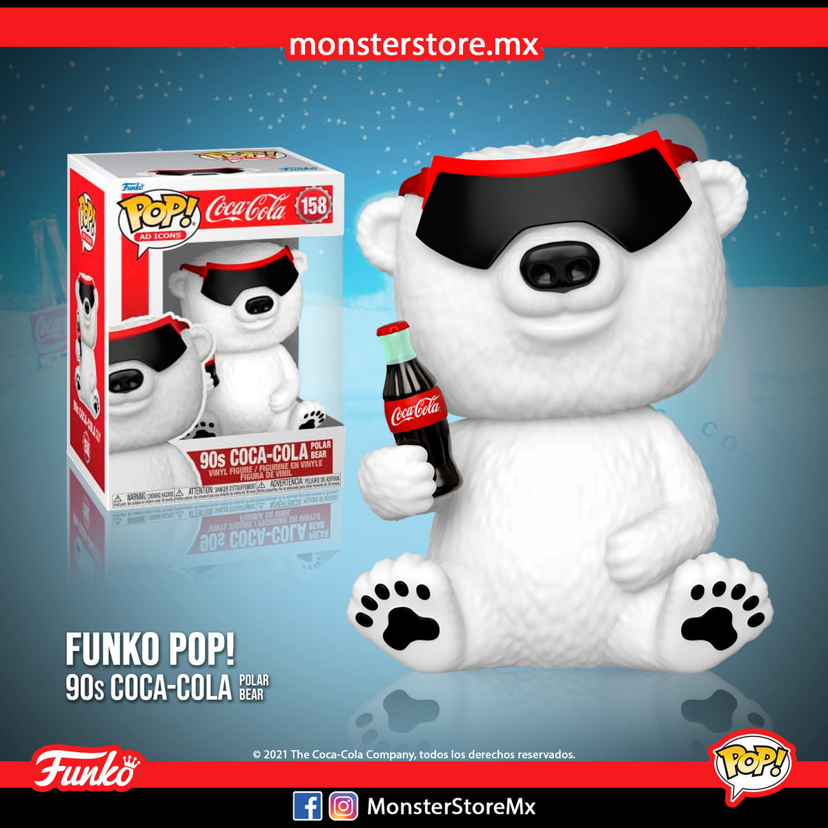 Buy Pop! 90s Coca-Cola Polar Bear at Funko.