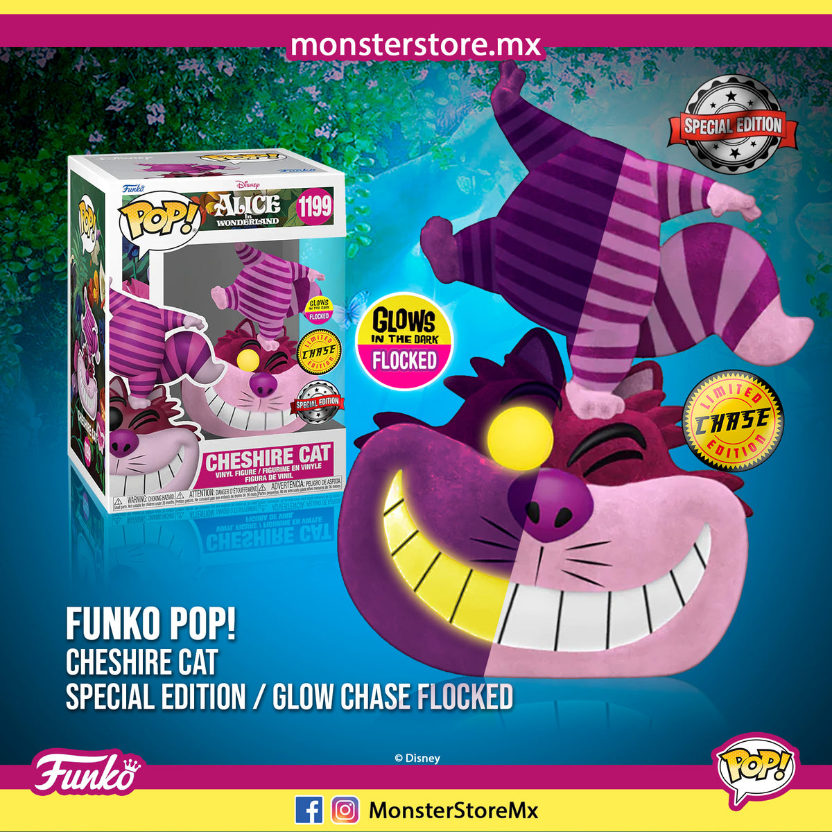 Alice Wonderland Cheshire Cat 1199 Funko Pop! Flocked Chase Bundle - Action  Figures - Jacksonville, Florida, Facebook Marketplace