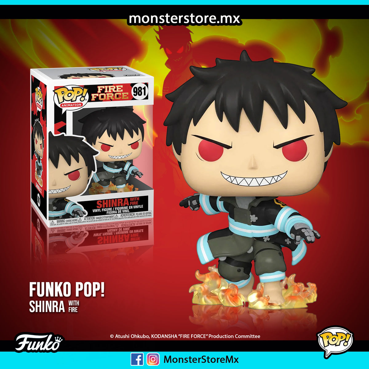 Funko Pop Fire Force - Shinra With Fire 981