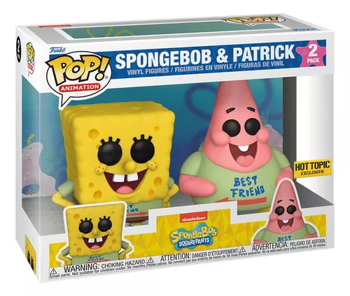 Funko Pop! Animation- Spongebob & Patrick 2 Pack Hot Topic Spingebob Squarepants