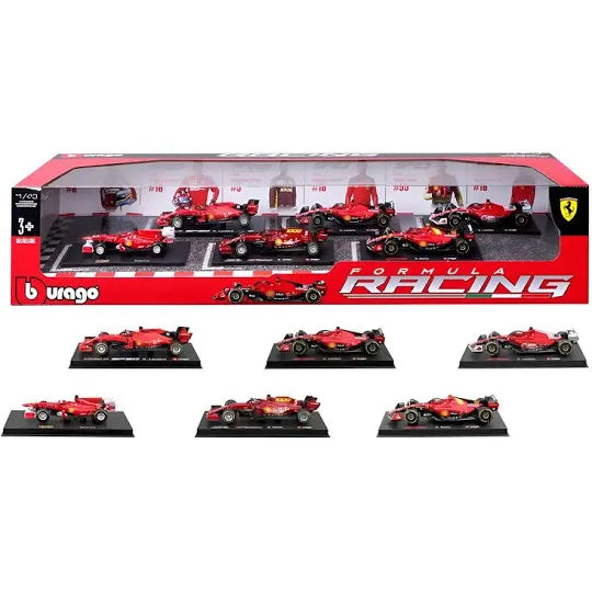 Autos de Carreras Ferrari F1 Escala 1:43 Paquete 6 Bburago