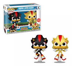 Funko Pop! Games - Shadow & Super Shadow 2 Pack Glows Game Stop Sonic The Hedgehog