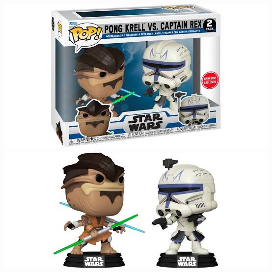 Funko Pop! Movies - Pong Krell Vs Captain Rex 2 Pack Game Stop Star Wars