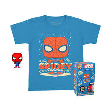 Pocket Pop! & Kids Tee ( Talla XL) Holiday Spider-Man