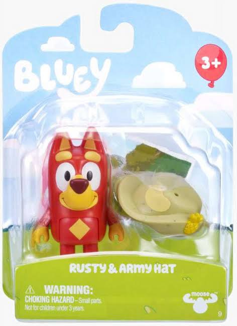 Bluey and Friends! Rusty & Army Hat by Moose
