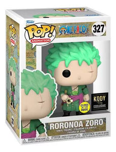 Funko Pop! Animation - Roronoa Zoro #327 Glows Kody Exclusive One Piece