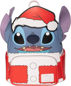 Loungefly Disney Lilo & Stitch - Mini mochila navideña de Santa Stitch, Multi colorido, Loungefly Disney Lilo & Stitch Santa Stitch Mini Mochila - Entertainment Earth Exclusiva