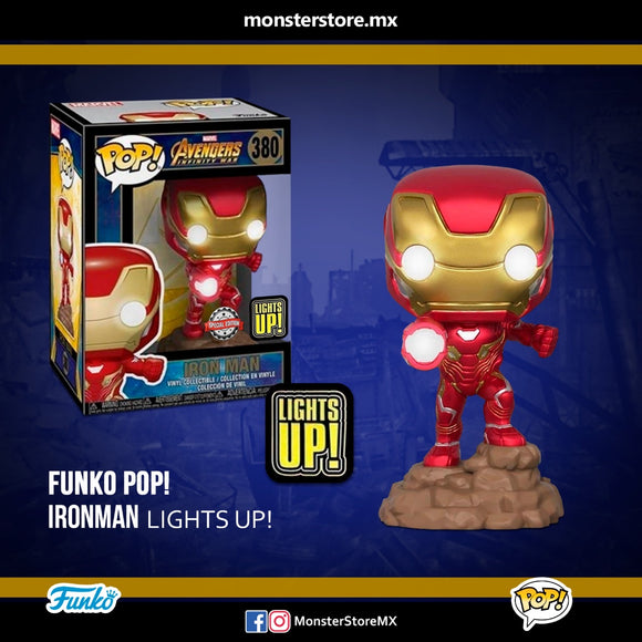 Funko POP! Avengers Infinity War Iron Man Lights UP #380