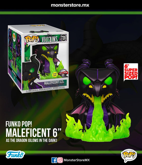Funko POP ! Disney Villains Maleficent as the Dragon SSP 6” (GLOW IN THE DARK) Exclusive