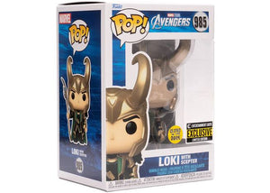 Funko Pop! Movies - Loki With Screpter #985 Glows In The Dark Entertainment Eart Exclusive Avengers