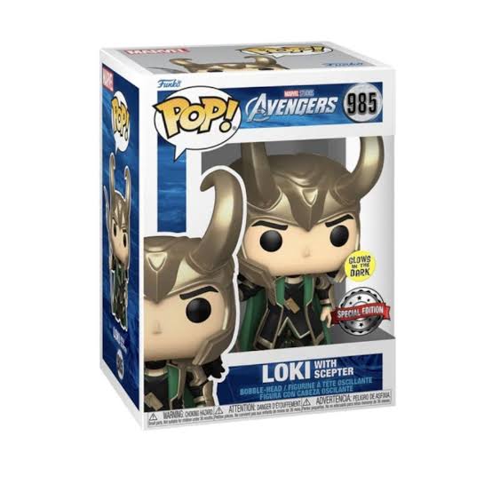 Funko Pop! Movies - Loki With Scepter #985 Glows In The Dark Special Edition Avengers