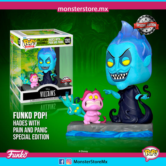 Funko Pop Deluxe Hades With Pain And Panic #1203 Exclusive