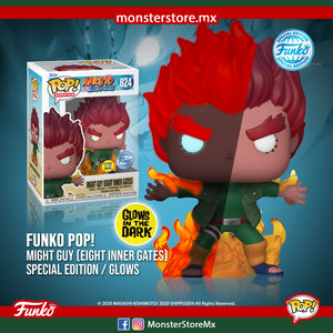 Funko Pop! Animation - Might Guy (Eight Inner Gates) #824 Glows Special Edition Naruto Shippuden