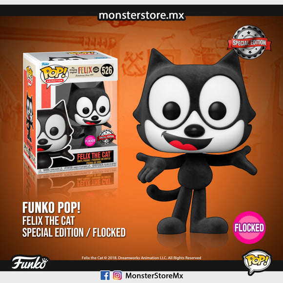 Funkp Pop! Animation - Felix The Cat #526 Flocked Special Edition The Amazin Original Felix The Cat