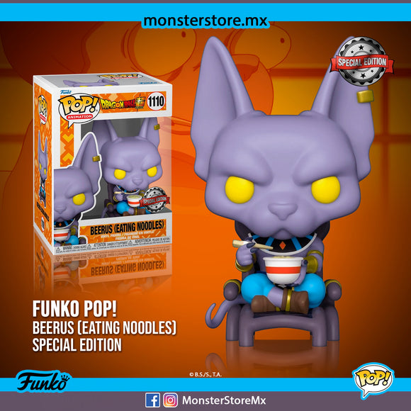 Funko Pop! Animation - Beerus (Eating Noodles) #1110 Special Edition Dragon Ball Super