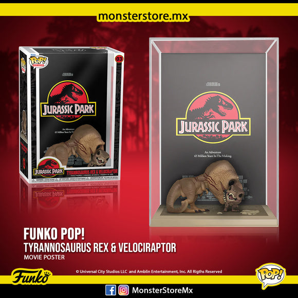 Funko Pop! Movies Posters - Tyrannosaurus Rex & Velocirraptor #03 Jurassic Parl