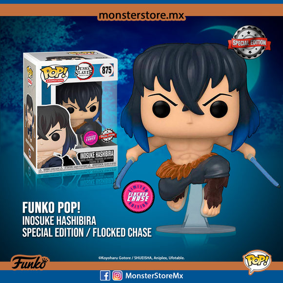 Funko Pop! Animation - Inosuke Hashibira #875 Flocked Chase Special Edition Demon Slayer