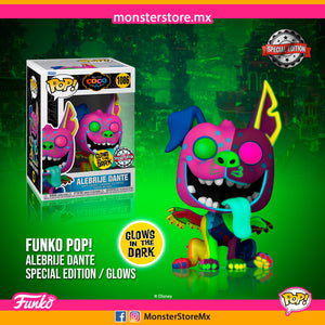 Funko Pop! Movies - Alebrije Dante #1086 Glows In The Darl Special Edition Coco